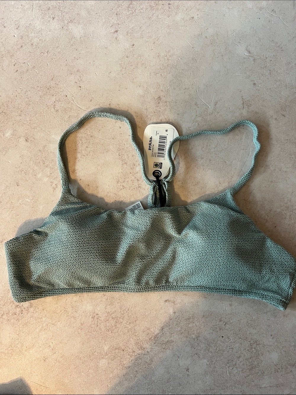Prana Lahari Scrunch Top in Saltwater color. Beautiful soft texture.